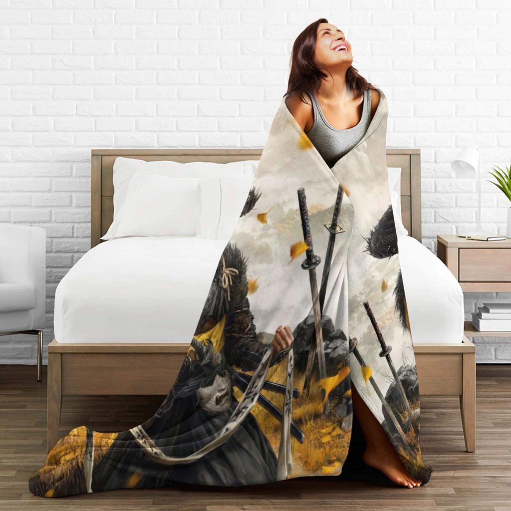 Теплые ОдеялаДетские Взрослые Декоративные Призрак Йотей 2025 Игровое Плед Фланелевое Покрывало Для Домашнего Декора Узор Чехол На Диван