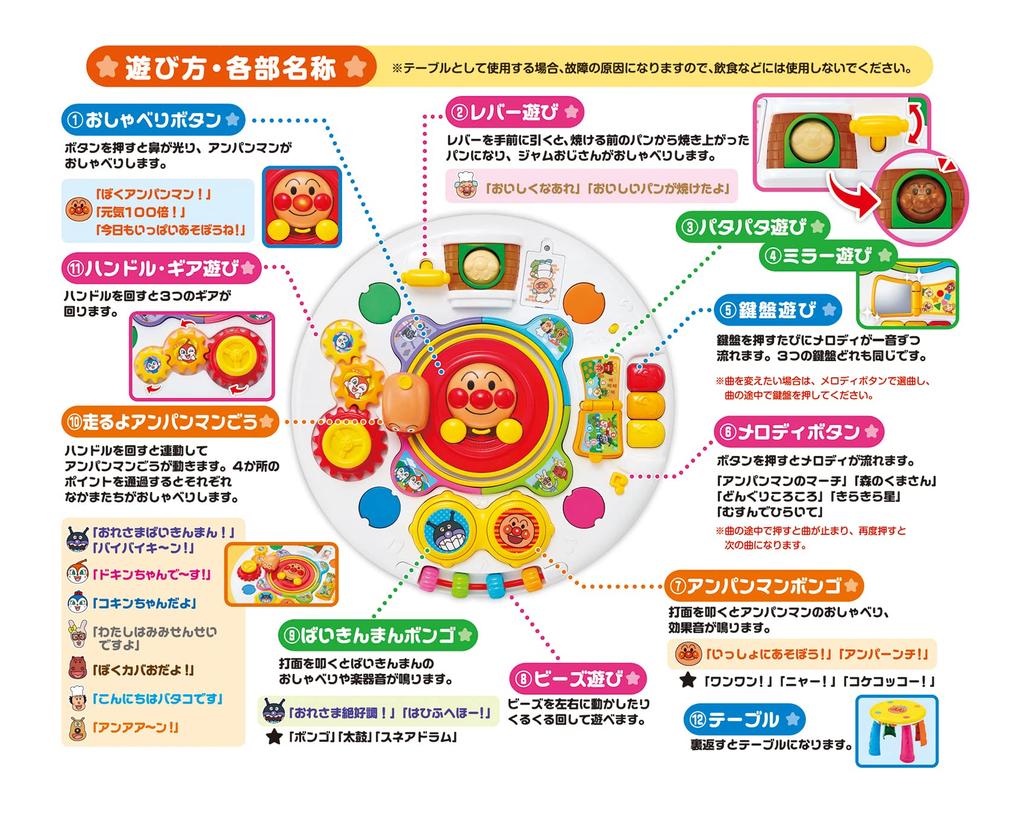 AGATSUMA Anpanman Touch and Table для детей от 10 месяцев и старше Touch!