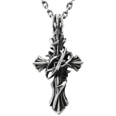 Ожерелье-шиповник Special Edition с клеймом бренда 925 Sterling Bramble [M's Collection] Цепочка, Мужское, Серебро, Крест,