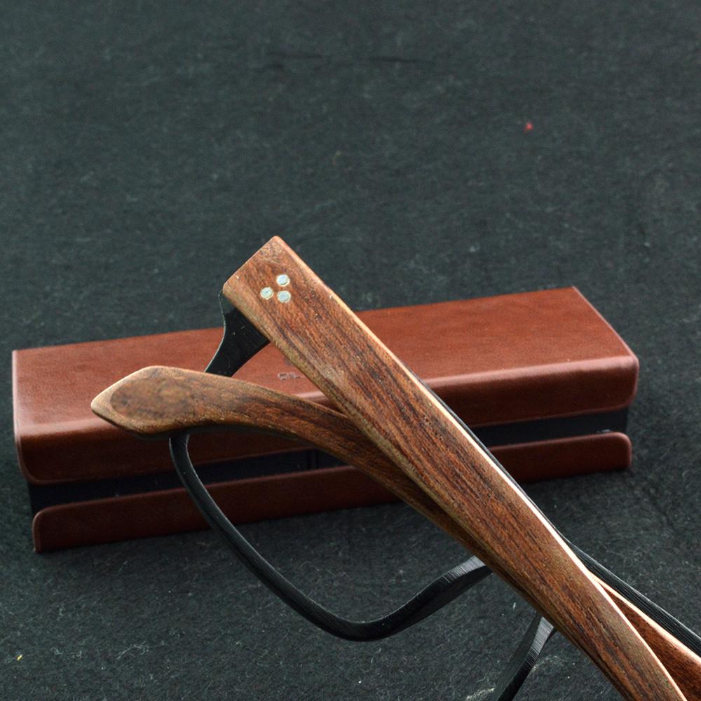 Clara Vida Natural Sandalwood Vintage Square High Grade Optical Eyeglasses Frames Spectacles
