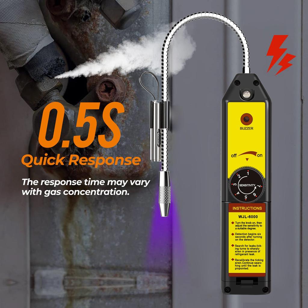 Детектор утечек фреона Детектор утечек галогена хладагента Кондиционер R22 R410A R134A R1234YF Тестер газа ГХФУ Инструмент обнаружения