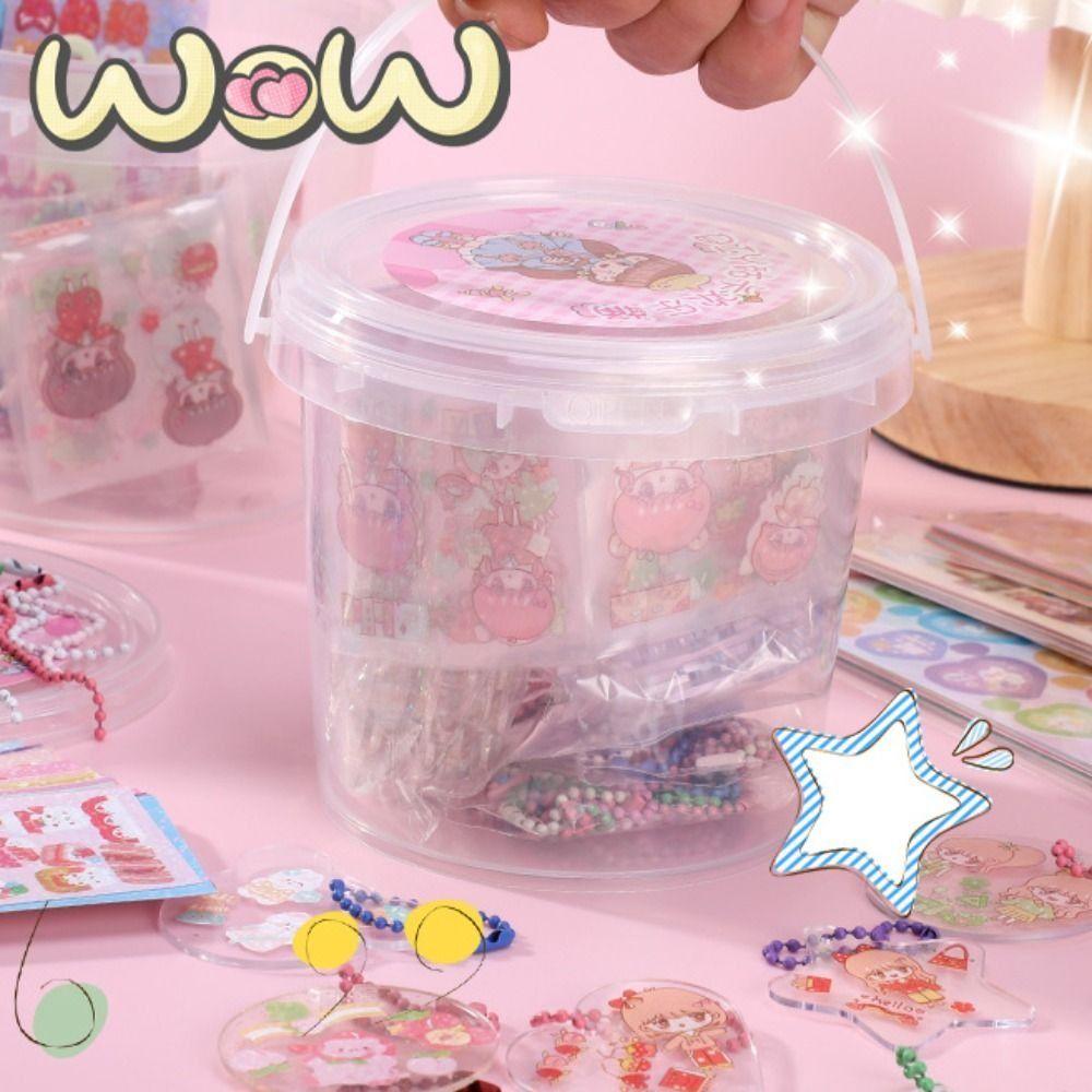 Handmade Toy DIY Keychain Making Kit Laser Sticker DIY Handbook Material Sticker  Kids Toys