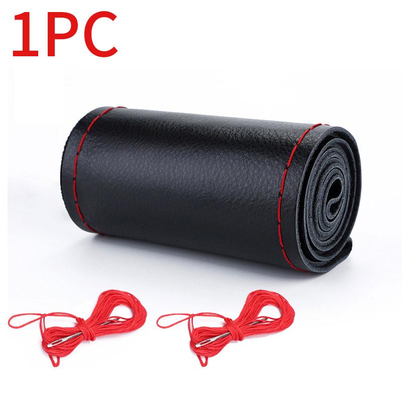 38 см верхний чехол на руль из натуральной кожи, дышащий дизайн/автомобильный чехол с оплеткой на руль, подходит для автомобиля