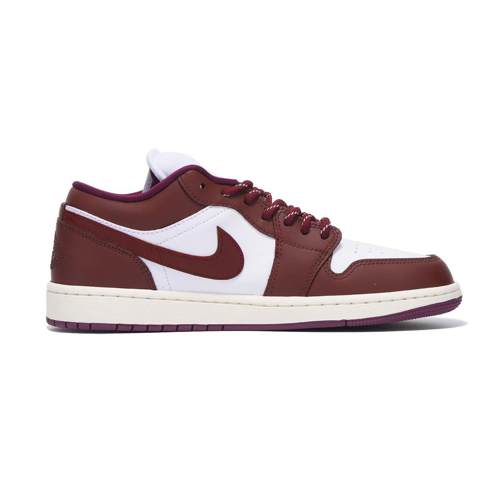 Jordan Air Jordan 1 Slip Resistant Abrasion Resistant Low Top Vintage Basketball Shoes Women's Burgundy DC0774-161(Team-SBOX)-Random packaging bags