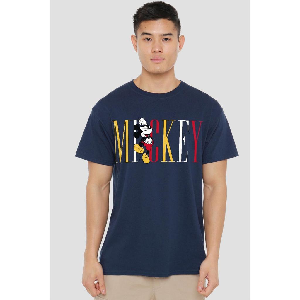 Disney Mens Mickey Mouse Multicolor Name T-Shirt