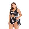 Plus Fat Plus Size Skirt One-piece Swimsuit Ladies European and American Swimwear Oversize Swimsuit Bikini Beachwear