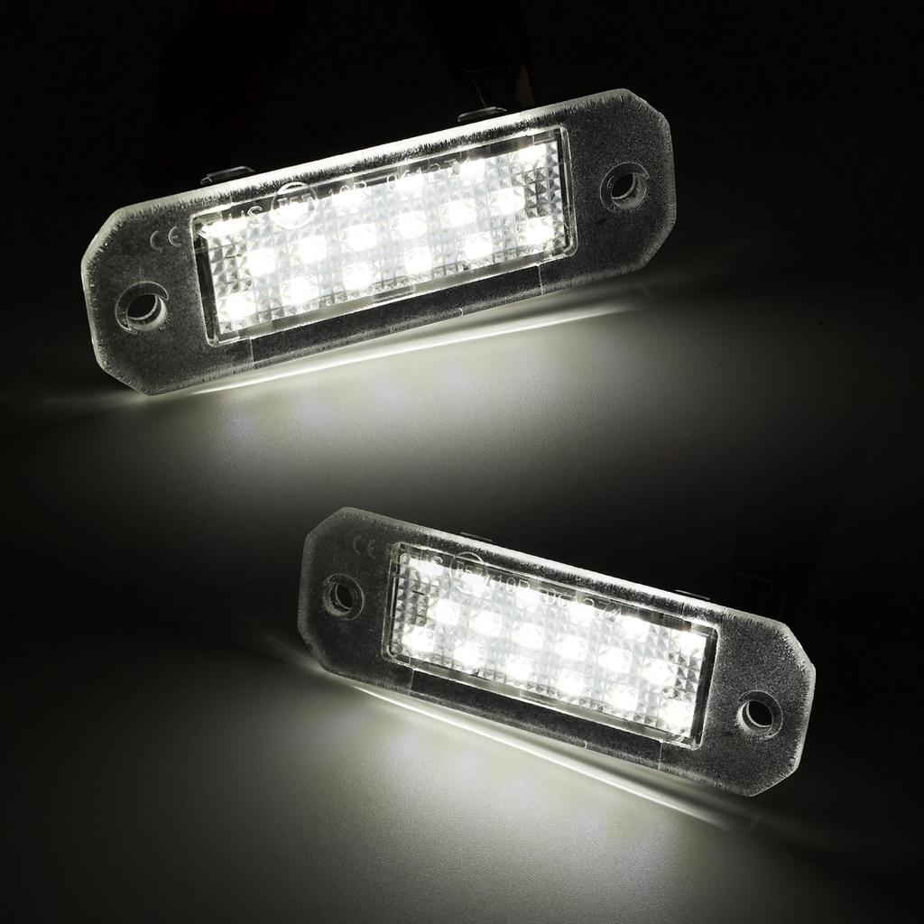 2Pcs Error Free White LED License Plate Light Number Plate Lamp For VW Transporter T5 2003-2015 T6 For Caddy 2004-2017