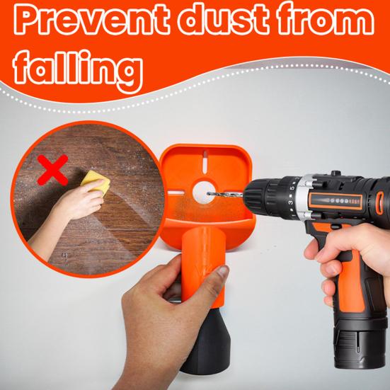 Портативный пылесборник для дрели с эргономичной длинной ручкой Чаша для сбора пыли для электрической дрели Уловитель золы для бытовой электродрели Инструменты для очистки пыли