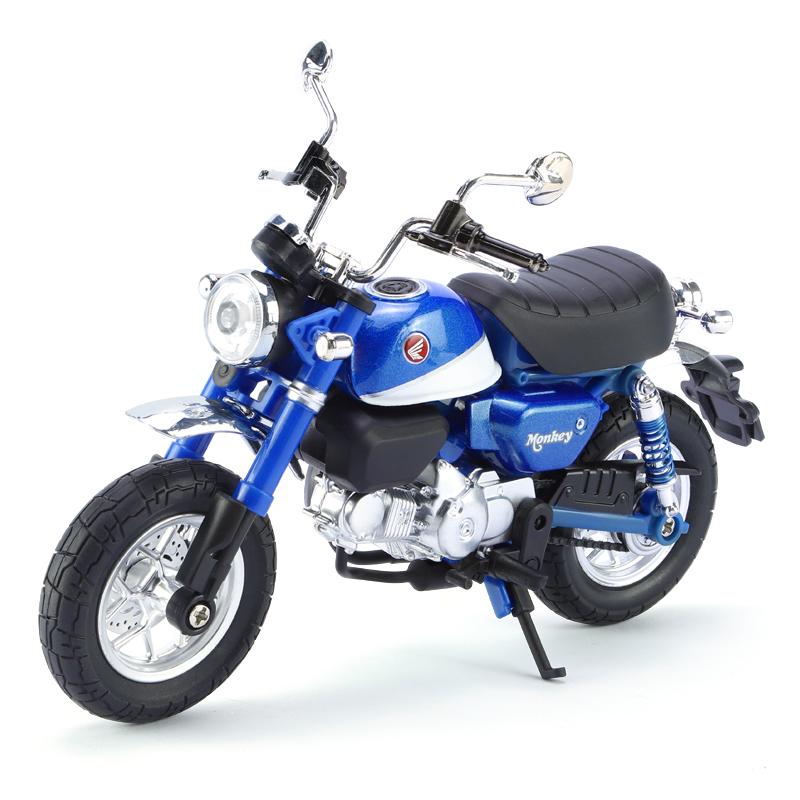 1/12 Honda Monkey игрушечный мотоцикл литой металлической модели супер спортивная миниатюрная коллекция звук и свет подарок для мальчиков