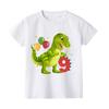 Футболка на День Рождения с Динозавром Тираннозавром T-rex ДЛЯ ЛЮБОГО ВОЗРАСТА Белый Топ Dino Trex Праздничные Топы Милый Дино Мальчик Девочка Футболки на День Рождения Комплект