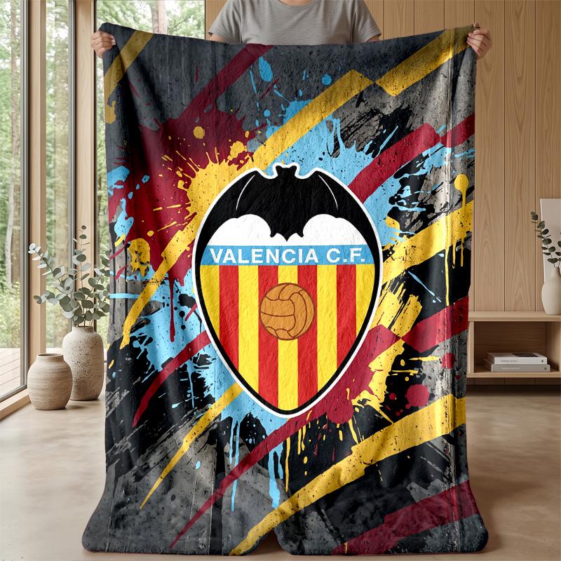 Valencia FC Soft Flannel Fleece Blanket Lightweight Cozy Warm Throw Blanket For Sofa Bed Home Decor