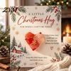 Unique Emotional Bond Gifts Christmas Hug Pocket Card, Mini Festive Greeting Card Cute Decorations for Desk with Envelope, Holiday Gift Tag