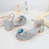2024 Kids Sandal Summer Rhinestone Sandals for Pretty Girls Fashion Luxury Princess Causal Children High Heels for Wedding Party