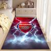 "Arsenal Logo Carpet with Lightning Design for Living Room Decor" Suitable for use as an anti-slip for living room bedroom sofas