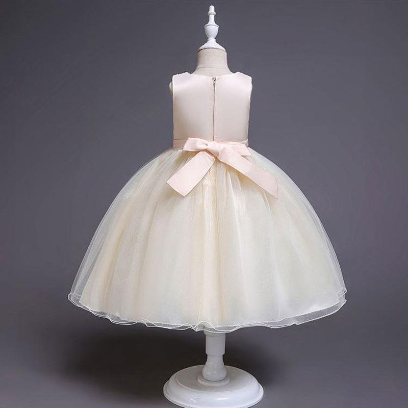 5-14yrs Baby Girl Flower Sequin Dress High Quality Party Princess Dress Children Dress