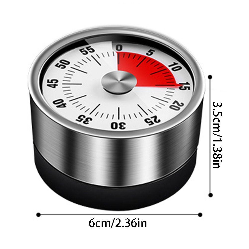 Stainless Steel Visual Countdown Clock Sounding Alarm Clock Multifunctional Mechanical Timer  Home
