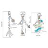 Imitation Pearl Ocean Style Keychain Zinc Zinc Alloy Shell Dolphin Tassel Pendant  Backpack Decor