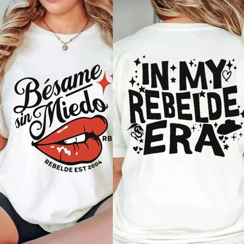 Besame Sin Miedo RBD Soy Rebelde Tour 2023 T Shirt Generacion Rebelde World Tour TShirt Women Unisex Cotton Music Lover Tee