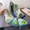 Water Town Picture Printing Flower Cutting Spring And Summer Silk Scarf Large Long Scarf High Sense Travel Shawl Sun Protection Women'S Scarf