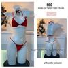 Red Lace Plush Holiday Lingerie Set