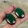 Faceted Zambian Emerald Earring Electroformed Copper Earrings Natural Gemstone Handmade Earring Unique Copper Design Jewelry Gifts For Wife