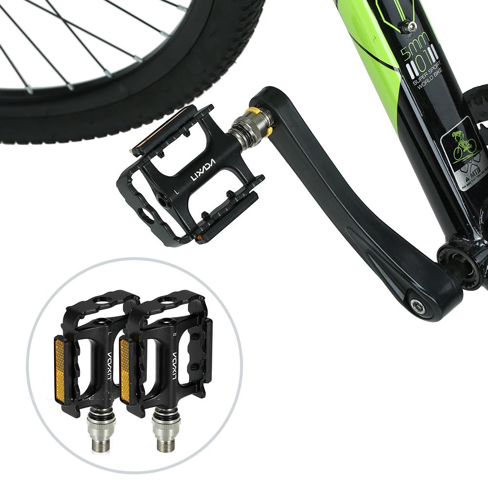 Lixada Bike Pedals MTB Bicycle Cycling Platform Pedal with Extender Adapter