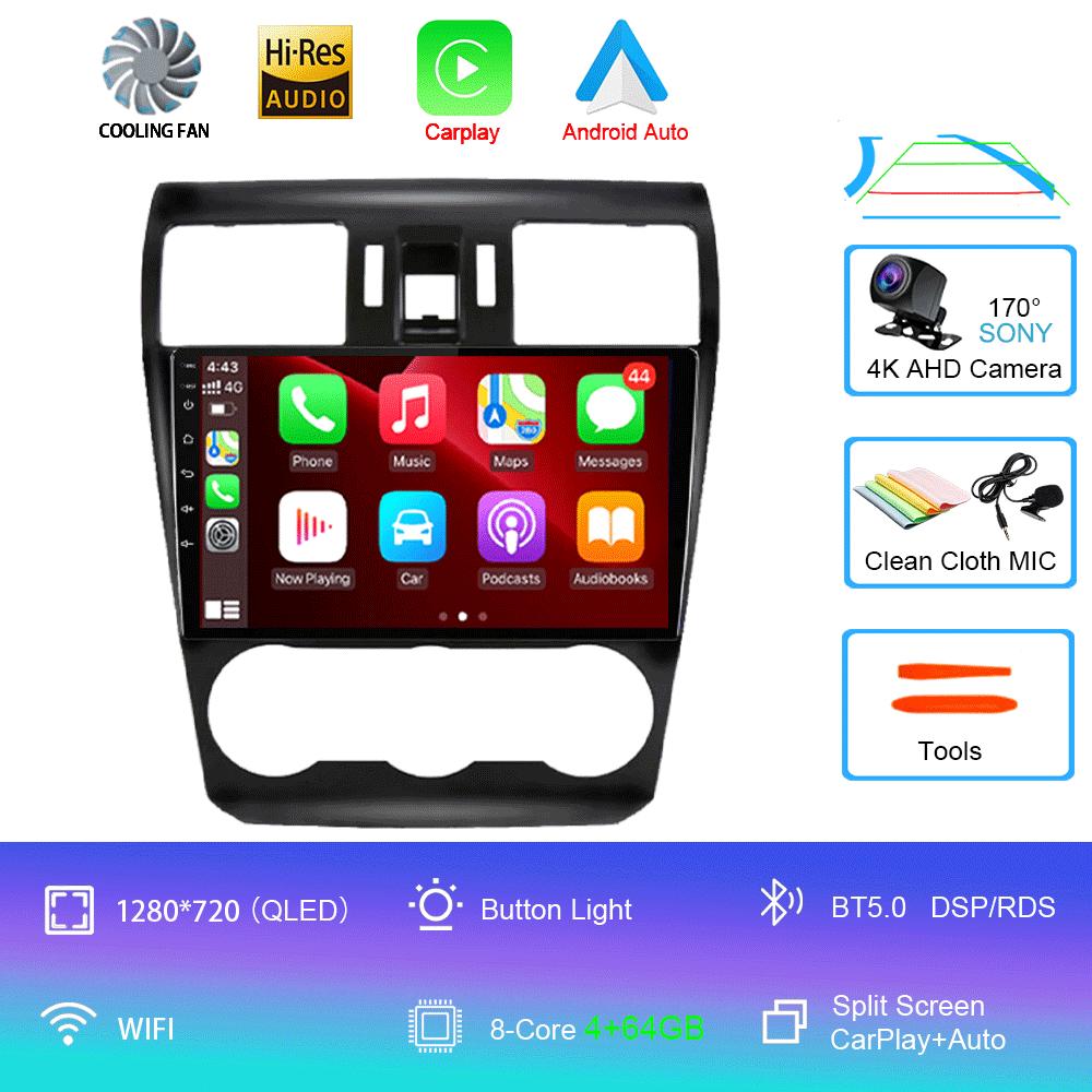 Android 14 Video Player Car Stereo Radio For Subaru Forester 4 SJ XV 2012-2015 4G Multimedia Navigation GPS Carplay 360 Camera