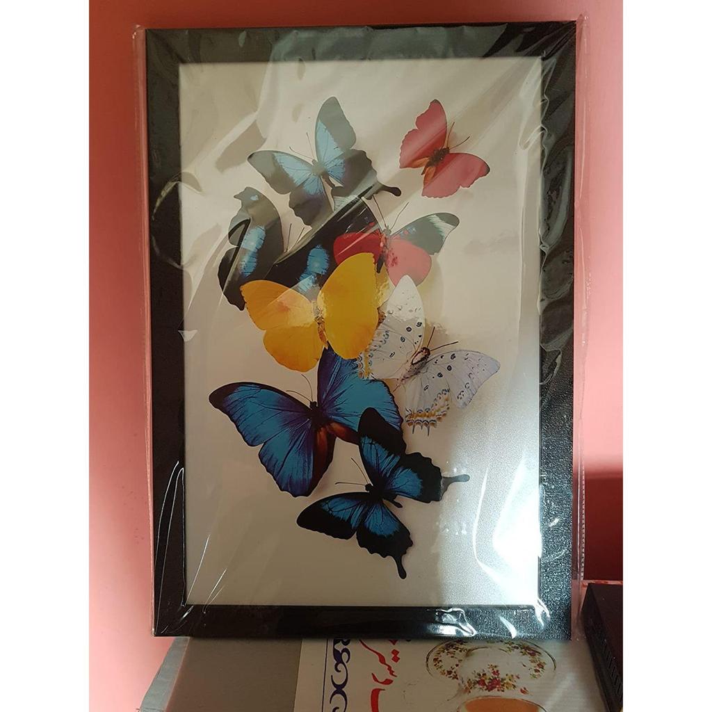 Картины Бабочка Современное искусство УФ-покрытие Картина с рамкой для домашнего декора (Многоцветный, 14" x 20")