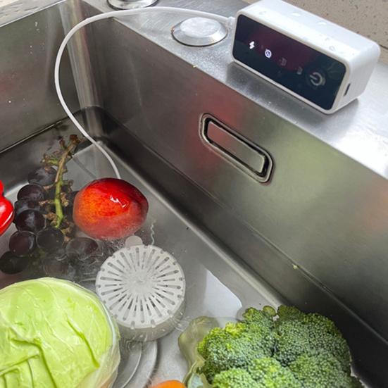 Fruit Vegetable Washer Ultrasonic Purifier IPX7 Waterproof Portable Battery Powered Wireless Fruit Vegetable Cleaner Device