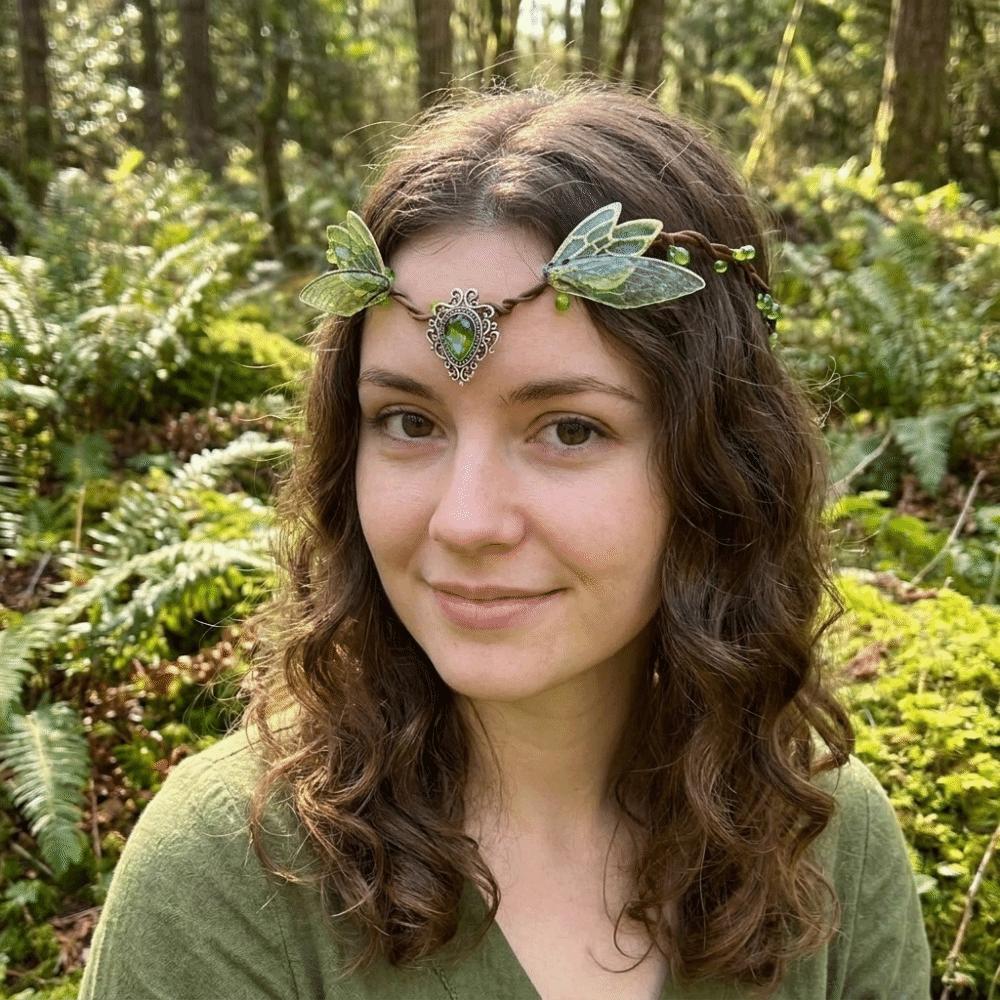 Flower Vine Elf Tiara Fantasy Fairy Headpiece Festival Elven Crown Bridal Wedding