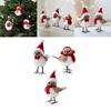 Christmas Table Decorations Bird Figurine Plush Doll Cute Ornamental Bird for Home Holiday Winter Party Decor
