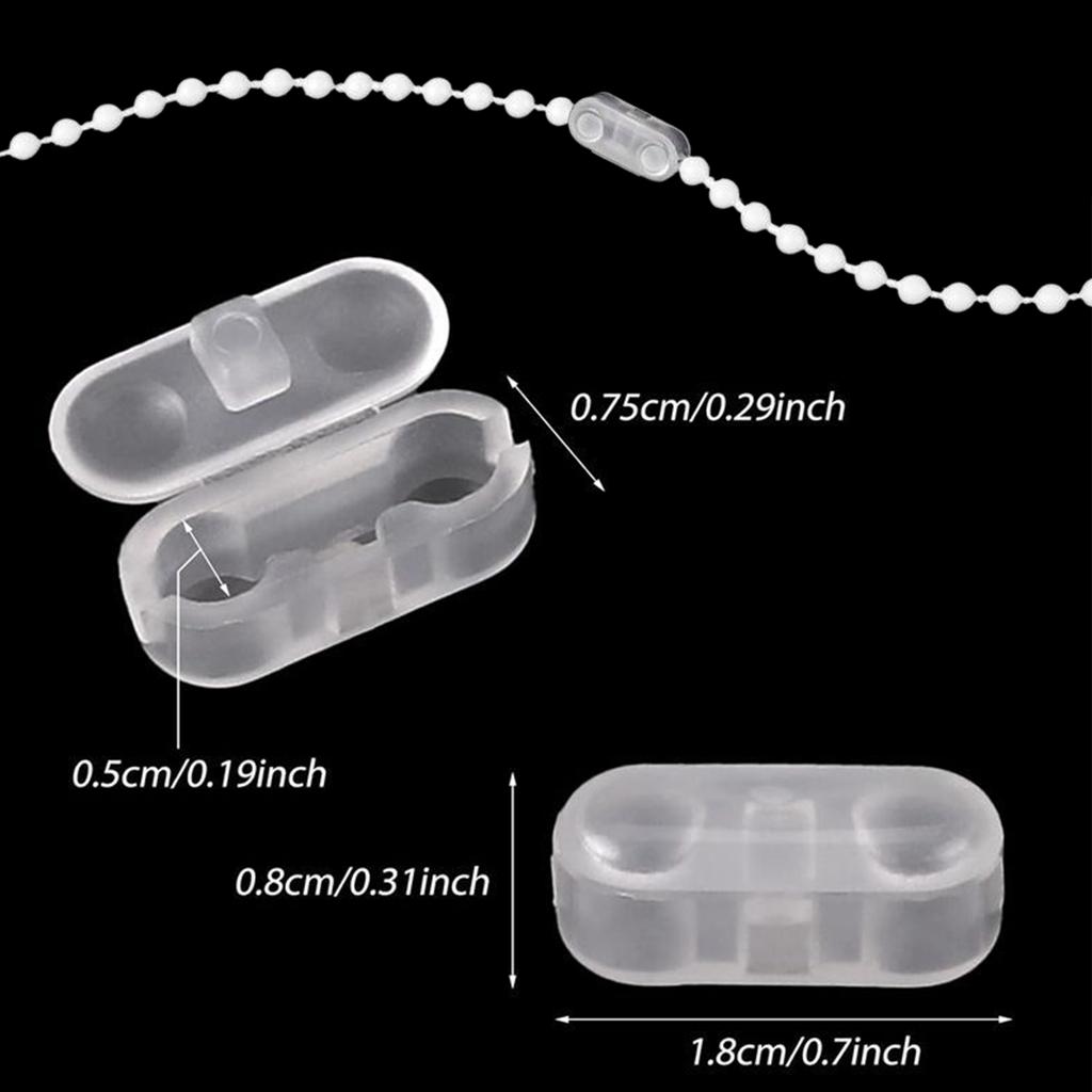 30/300 шт. Прозрачные стопоры для шариковой цепочки для вертикальных жалюзи, регулируемые зажимы для цепочки шторы, запасные части
