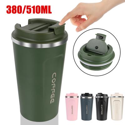 Кофейная кружка Leak_Proof Travel Thermo Cup 380/510 мл Двойная нержавеющая сталь Термокружка для кафе Автомобильный термос кружка для чая Вода Кофе