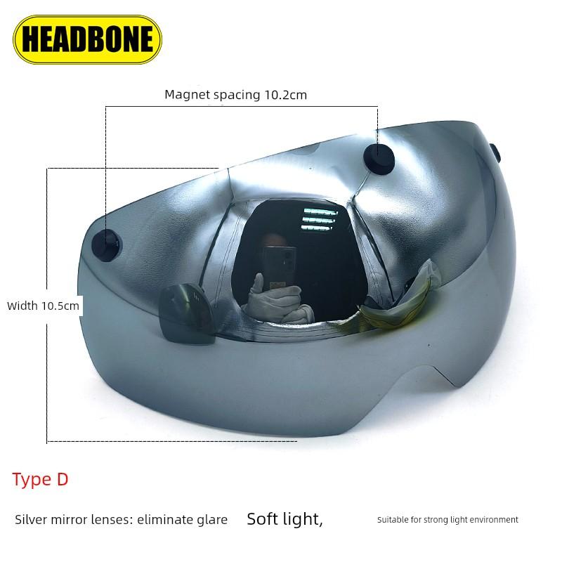 Bicycle Helmet with Color-Changing Lenses, Magnetic Goggles, Sun Protection, Uv Protection, Cycling Glasses, Delivery Protective Goggles