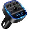 2024 FM Transmitter, Car Charger, Bluetooth, USB Rapid Charging, Bluetooth/U-Disk Support, 2 Music Playback