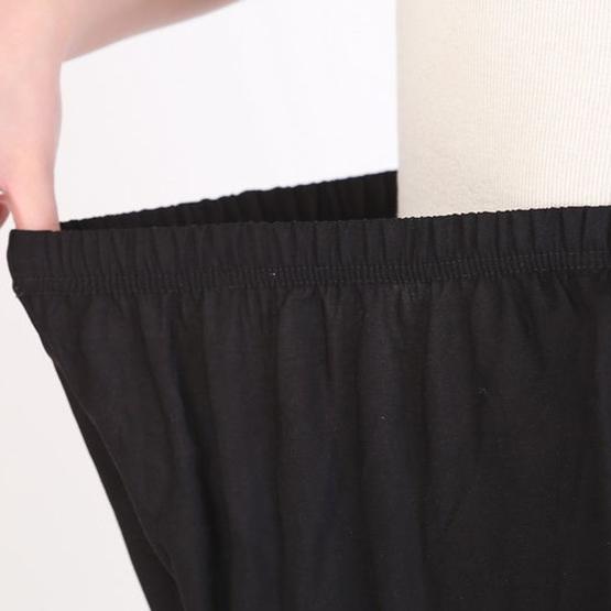 Women Summer Large Size Printed Culottes In Spring and Summer Loose High Waist Vintage Elastic Casual Cropped Pants