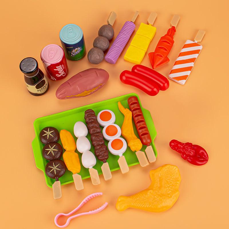 Children Kitchen Toys Simulation Food Barbecue Cookware Cooking Role Play Toys Educational Gift Toys for Kids