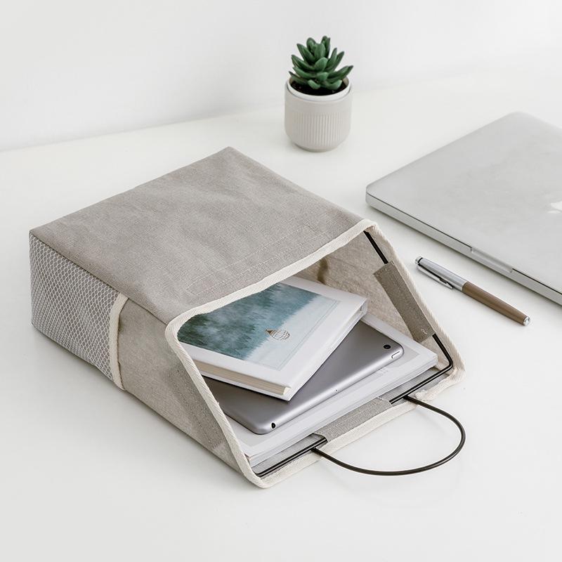 Wall-Mounted Cotton Linen Dormitory Storage Bag