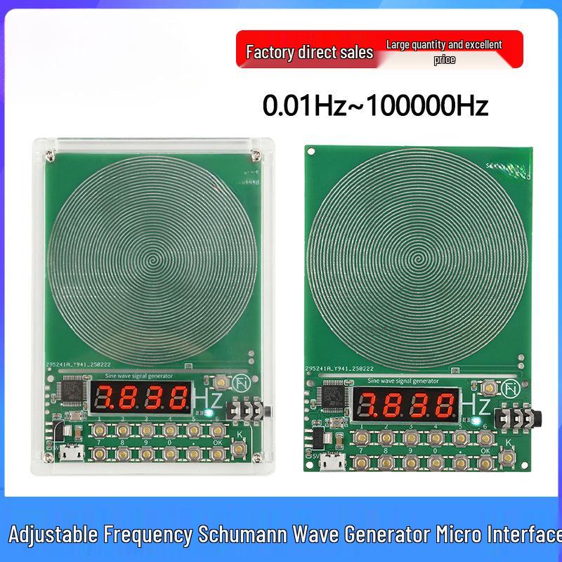 Adjustable Frequency Schumann Wave Generator: 0.01-100000 Sine Wave Signal Interface