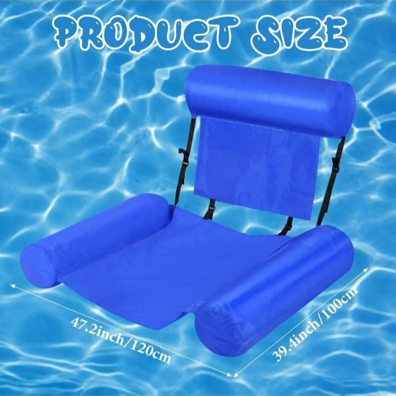 Inflatable Water Hammock for Adults, 120x100cm Portable Pool Float Lounger for Swimming & Relaxation Water Bed Chair
