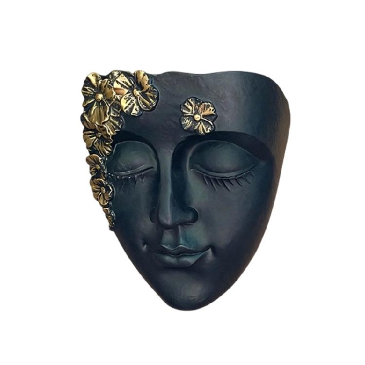 Artistic Face Shape Wall Planter Retros Human Profile Flowerpots Creative Plant Pot for Wall Decoration Balcony