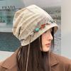 American Tie Dye Flow Rate Beaded Pile Hat Autumn and Winter New Versatile Hat Women's Face Showing Small Cold Hat Windproof Head Hat