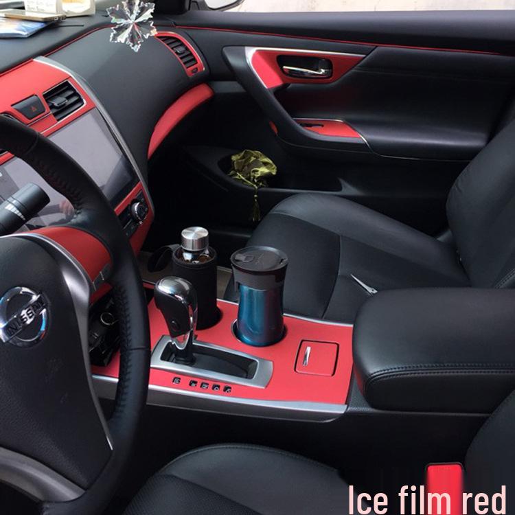Compatible with 2013-2018 Teana, Carbon Fiber Center Console Gear Decor Sticker.