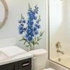 2 шт. акварельные синие цветы ванная туалет домашний фон украшение настенные наклейки