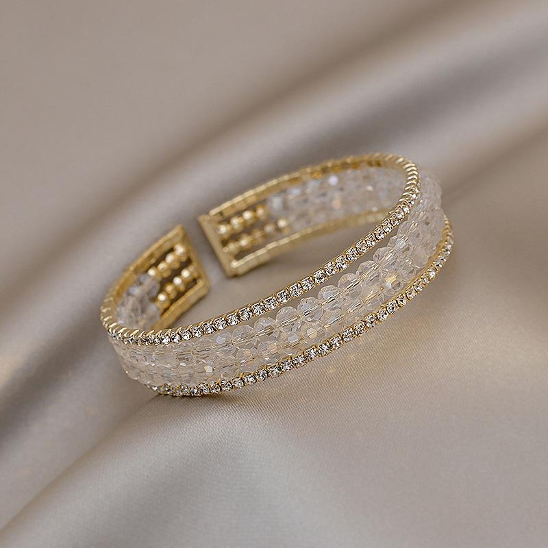 Браслет с микроинкрустацией цирконами, браслет в ретро-стиле, нишевые высококлассные универсальные украшения.