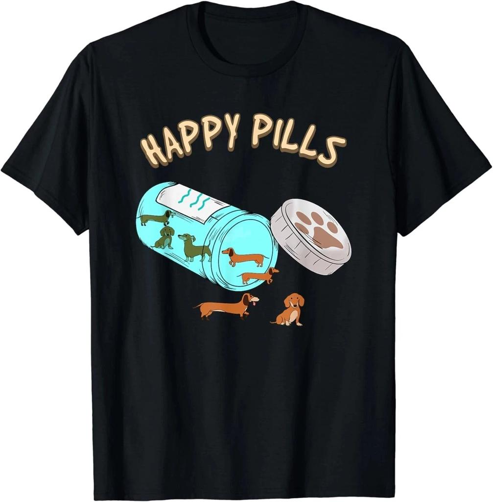 Happy Pills Dachshund Shirt Dog Lover Gift Unisex T-Shirt
