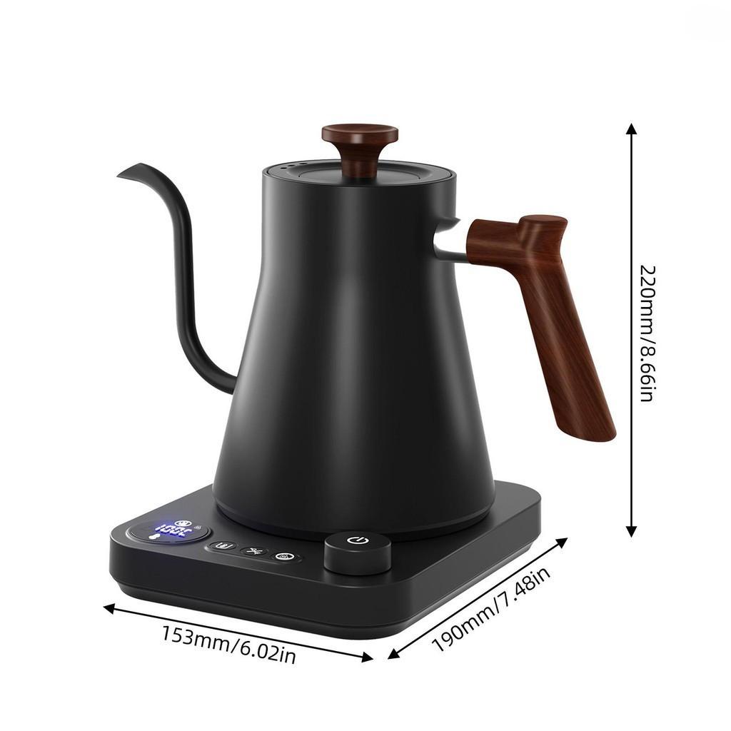 1200W 0.9L Large Capacity NTC Temperature Control Stainless Steel Water Boiler Tea Kettle High Power Electric Gooseneck Kettle