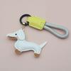 Модный брелок для ключей в виде таксы, мультяшный щенок, сумка, подвеска из искусственной кожи, вешалка, украшение для сумки