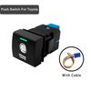 12V Green White LED Backlit Push Button Switch Power Horn Fixed Momentary Type For Toyota Prado 150 Series Corola Camry RAV4
