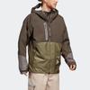 Adidas Glow In The Dark Waterproof And Windproof Windbreaker Jacket Men's Dark Olive Green HR7147